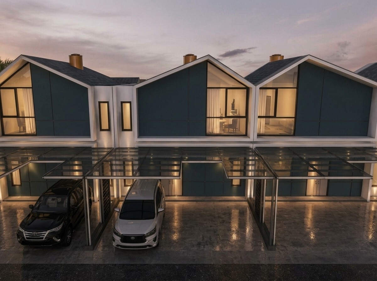 Tampak depan rumah 2 lantai Taman Sari Residence